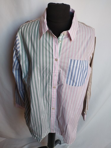 Landsend bluse mit - mit, streifen