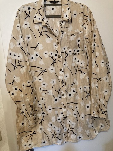 Top hochwertige leinenbluse - top,