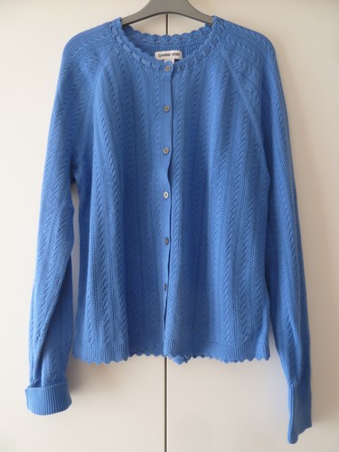 Strickjacke mittelblau